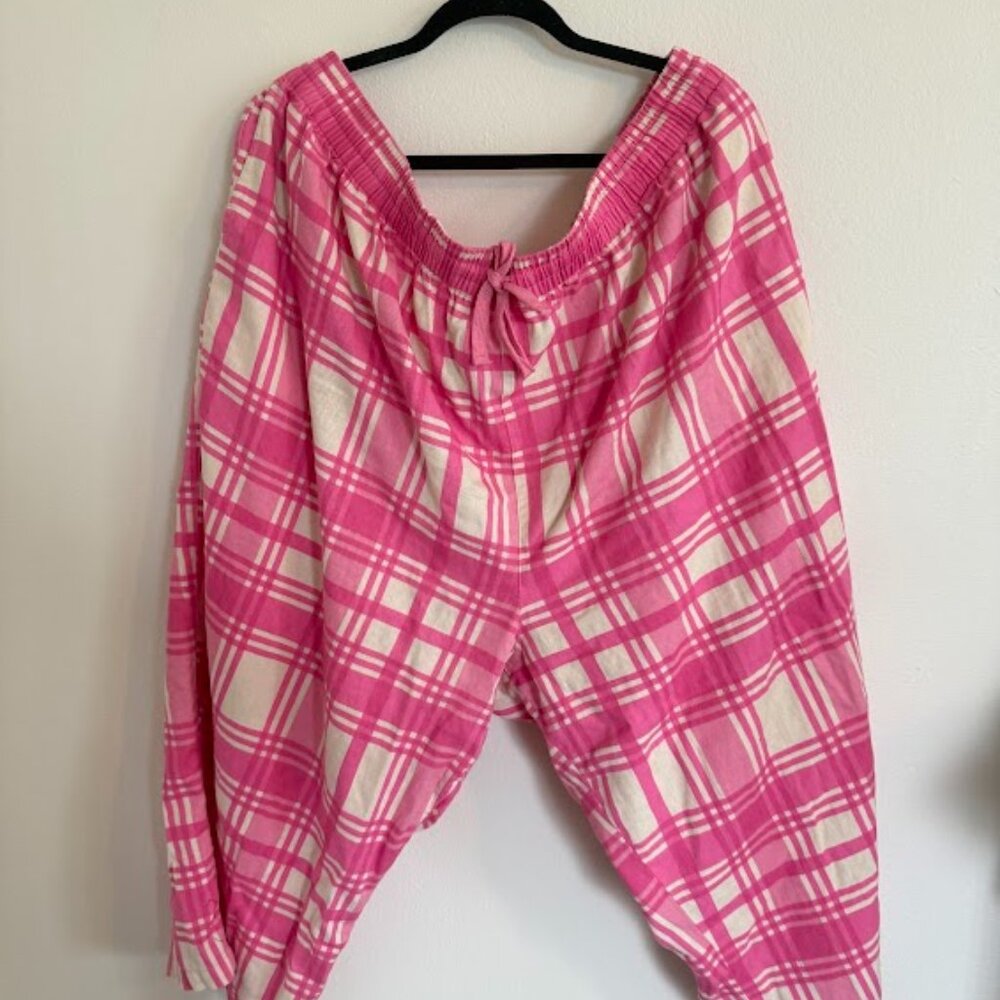 Lucy & Yak Pink Plaid Pants in 2XL